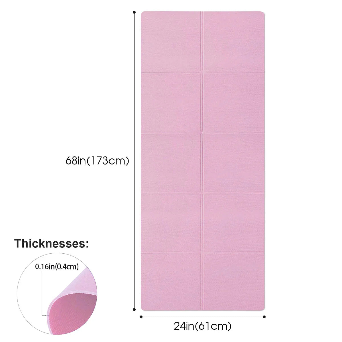 4mm EVA Yoga Mat – Anti-Slip Pilates & Fitness Exercise Mat