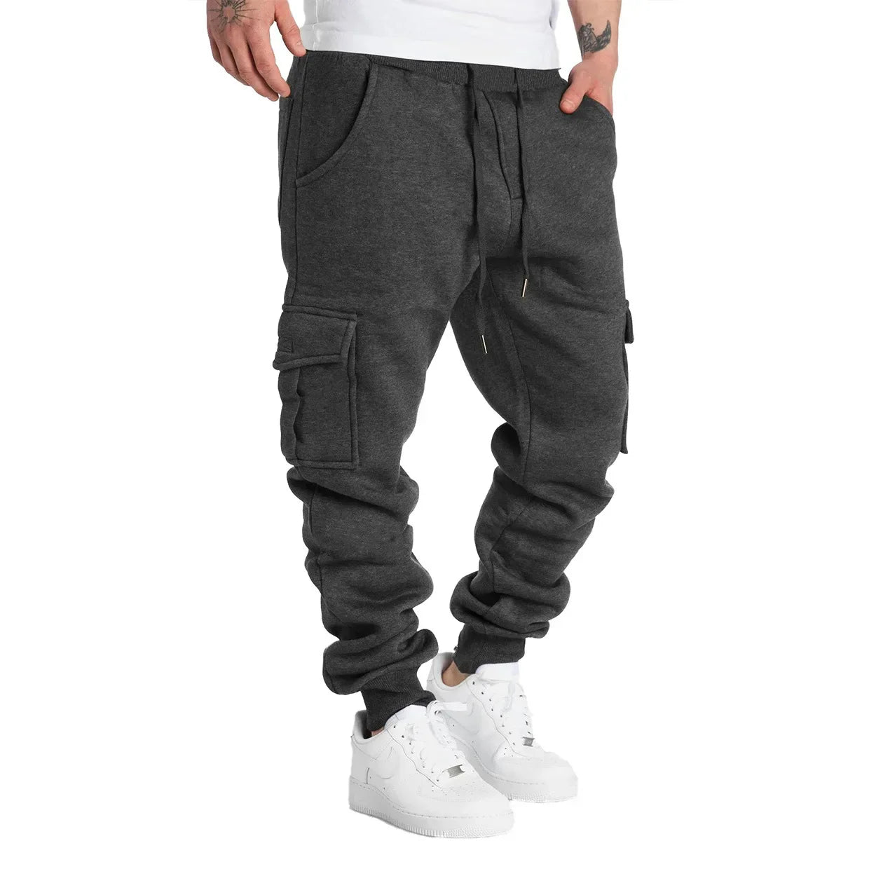 Men's Straight Fit Multi-Pocket Sweatpants